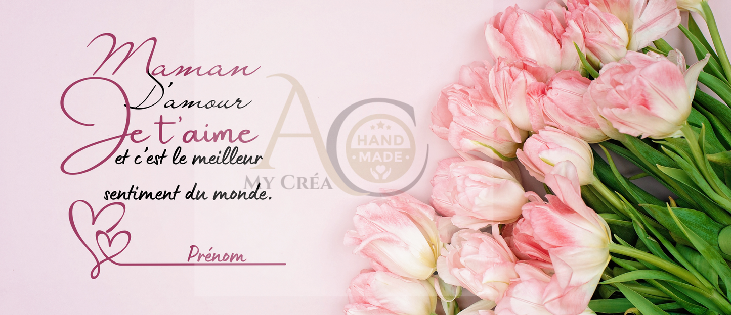 Mug Fête des Mères Personnalisé – Maman d’Amour avec Prénom (A&C My Créa)