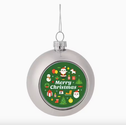 Boules de Noël personnalisables Ø 6 ou 8 cm - 6 coloris au choix