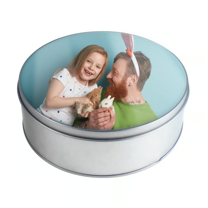 Boîte à biscuits ronde en métal - Joyeuse Saint-Valentin Mon amour avec friandises