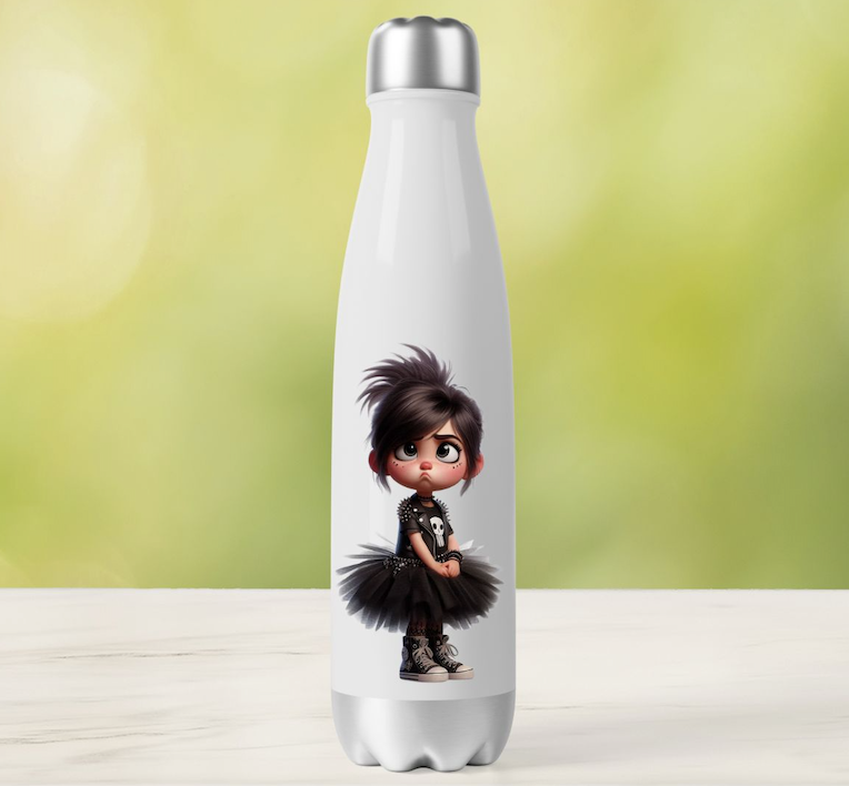 Bouteille - Gourde isotherme en inox 750 ml - Petite Rebelle (Design A&C My Créa)