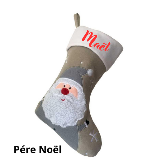 Personalized Christmas stocking with first name (Santa Claus)