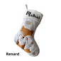 Personalized Christmas stocking with first name (Fox)