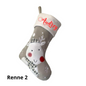Personalisierter Weihnachtsstrumpf mit Vornamen (Weißes Rentier)
