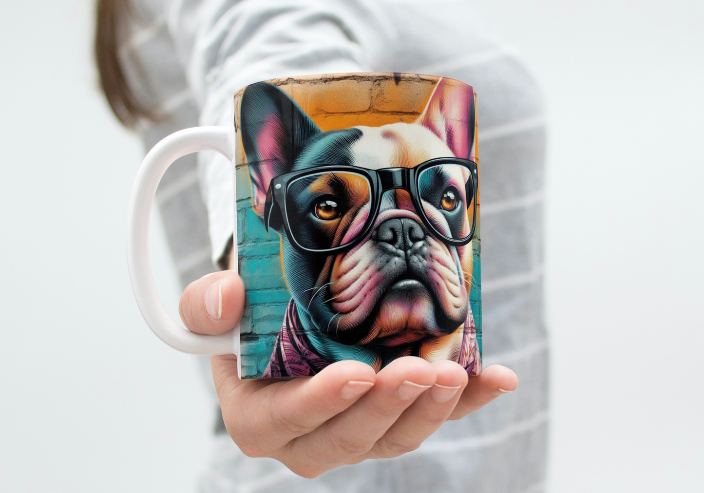 Mug Chien Stylé – Cadeau Original Bouledogue avec Lunettes (A&C My Créa)