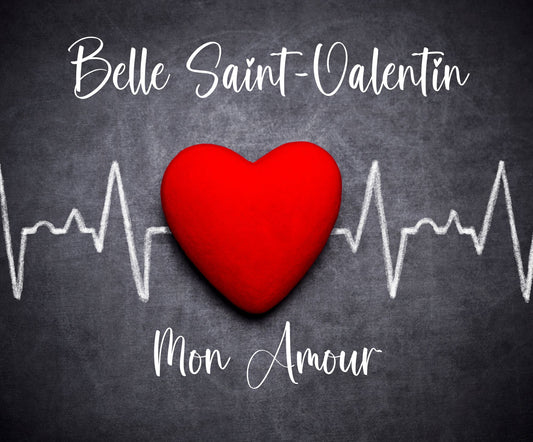 🎨 Tapis de souris – Belle Saint-Valentin Mon Amour - Coeur & Battement du Cœur