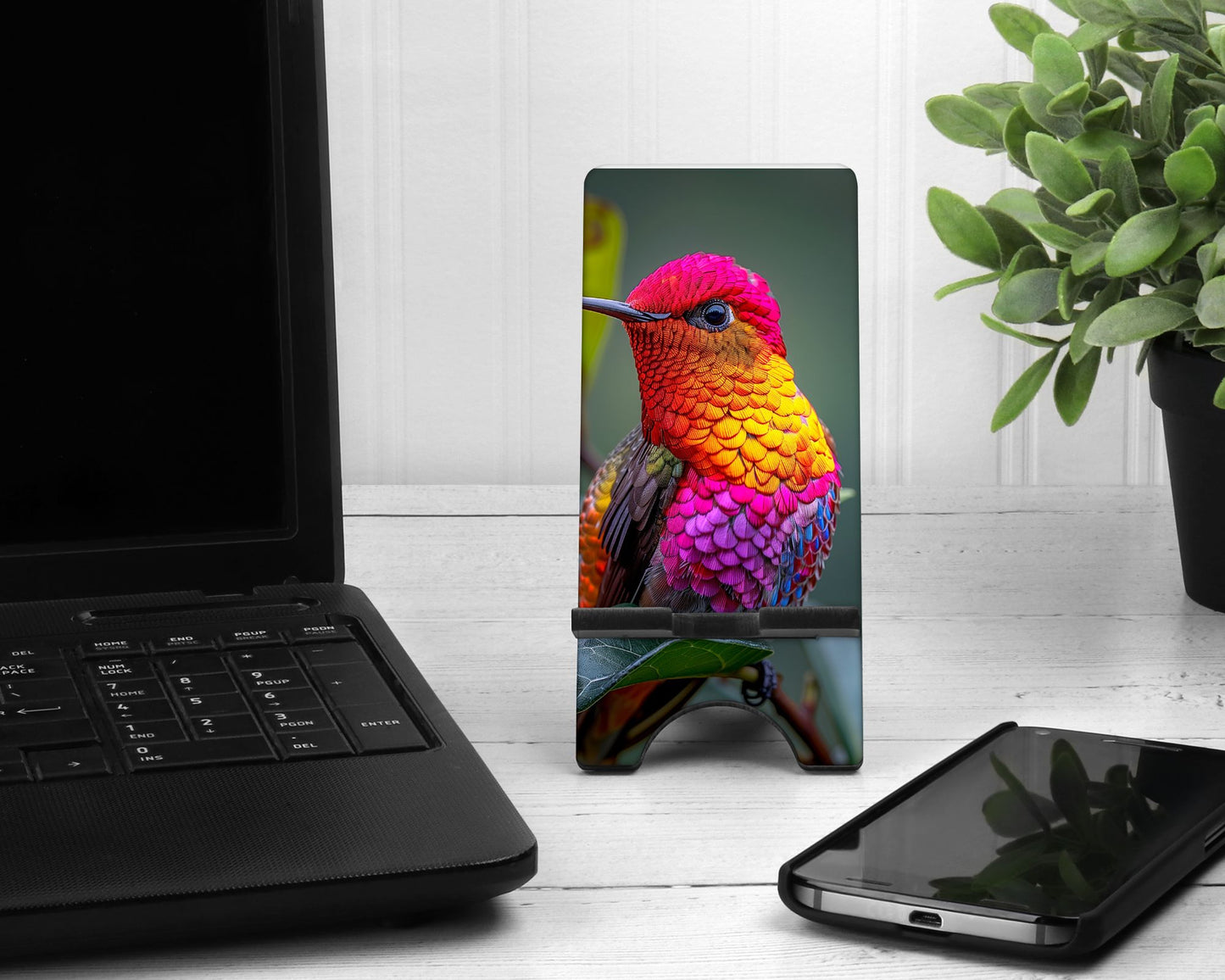 Support Téléphone - "Colibri" coloré