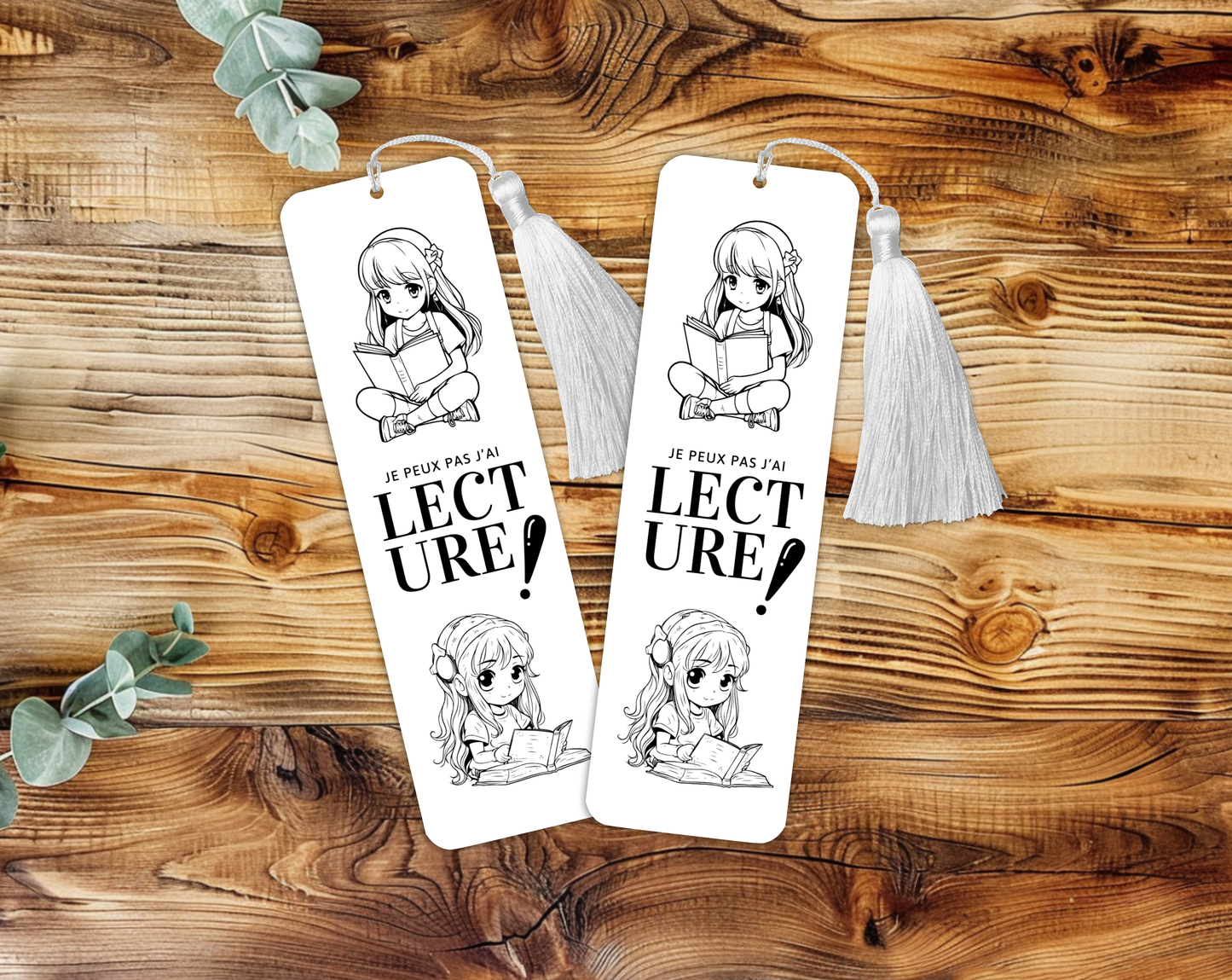 Marque-pages aluminium "Je peux pas, j'ai lecture !"