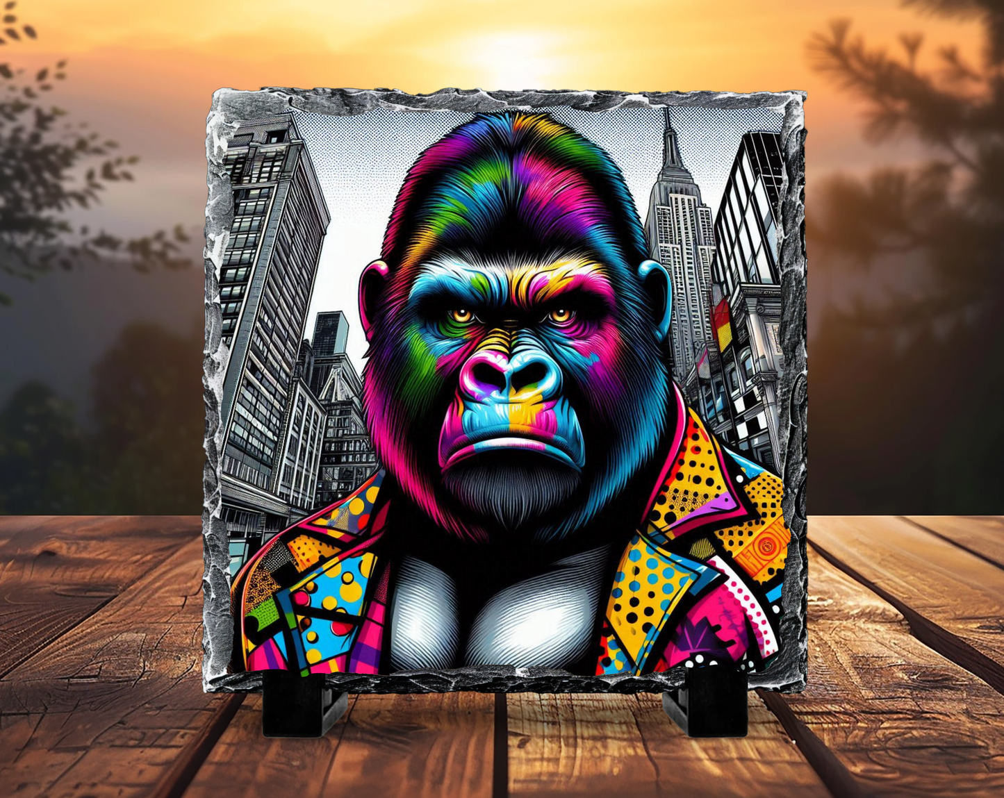 Ardoise Décorative –  Gorille Pop Art Urbain