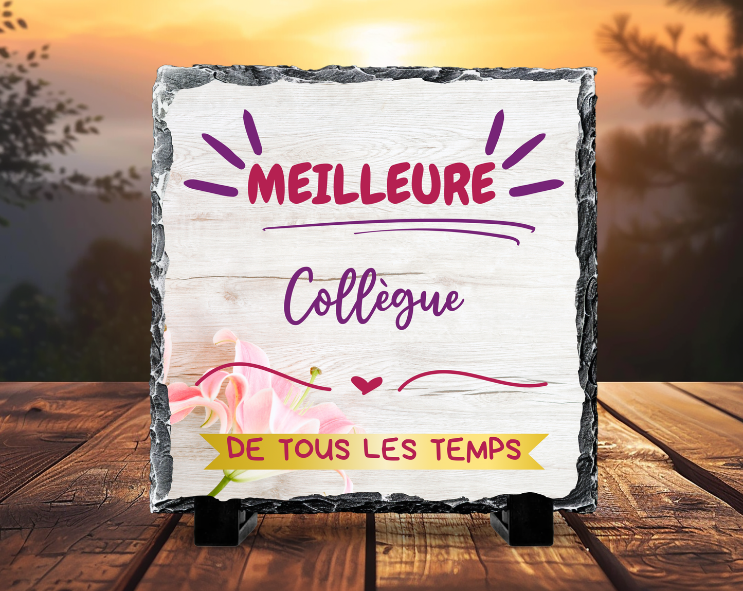 Ardoise Décorative –  Meilleure Collègue de Tous les Temps