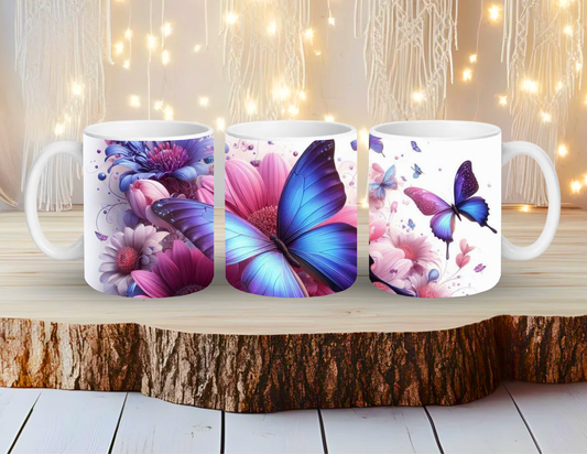 Mug Papillon Fleurs (A&C My Créa)
