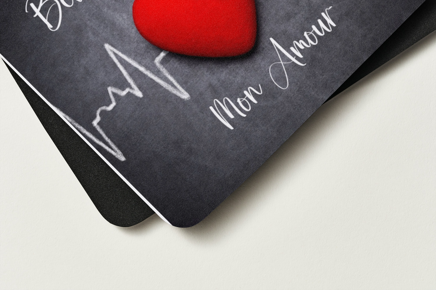 🎨 Tapis de souris – Belle Saint-Valentin Mon Amour - Coeur & Battement du Cœur