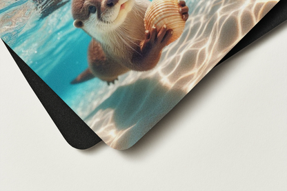 Tapis de souris - La loutre qui nage en mer