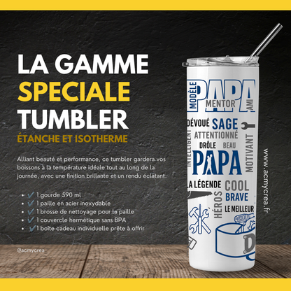 Tumbler « Le Meilleur Papa » – Le Cadeau Idéal pour un Papa Exceptionnel (A&C My Créa)
