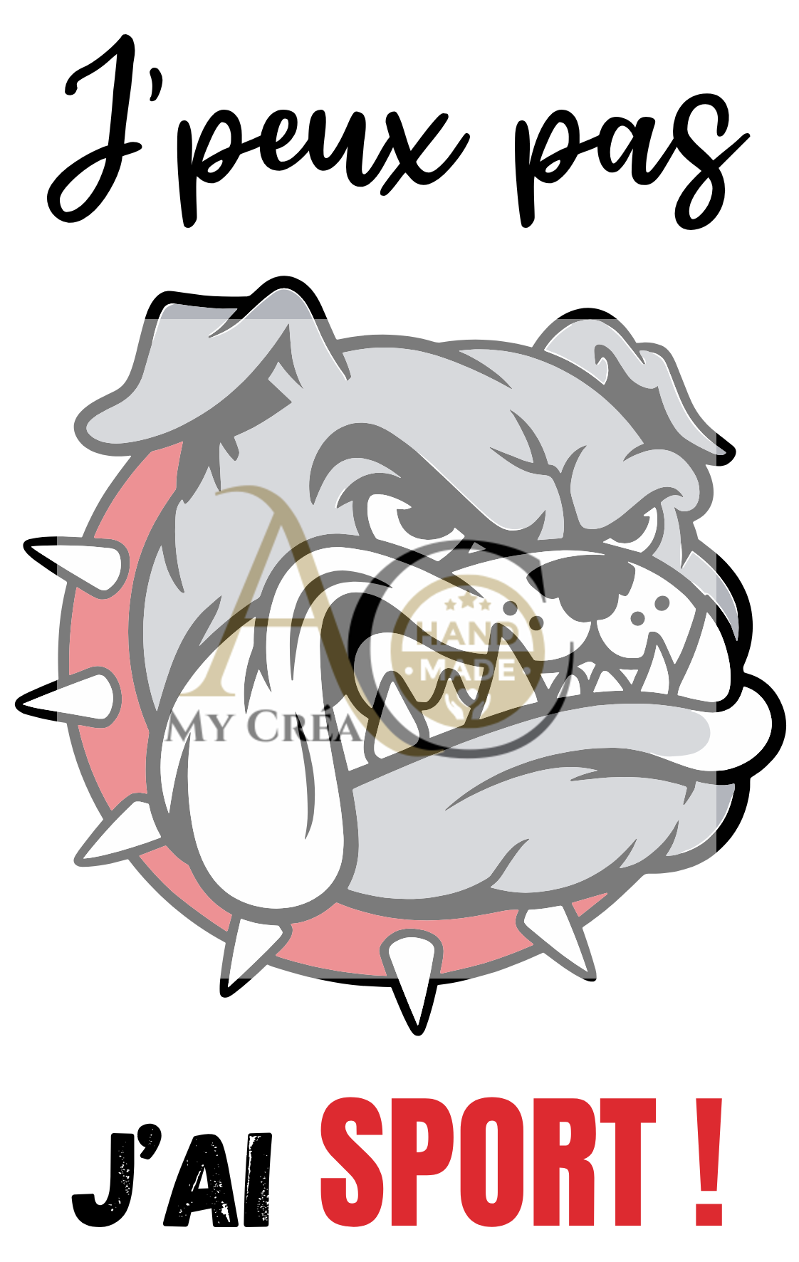 Bouteille - Gourde isotherme en inox -  Bulldog Sport (Design A&C My Créa)