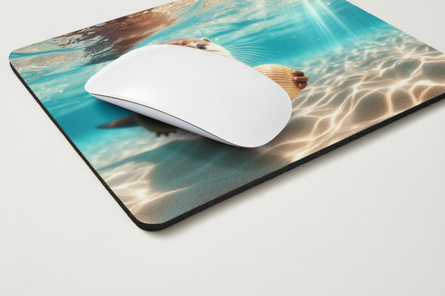 Tapis de souris - La loutre qui nage en mer