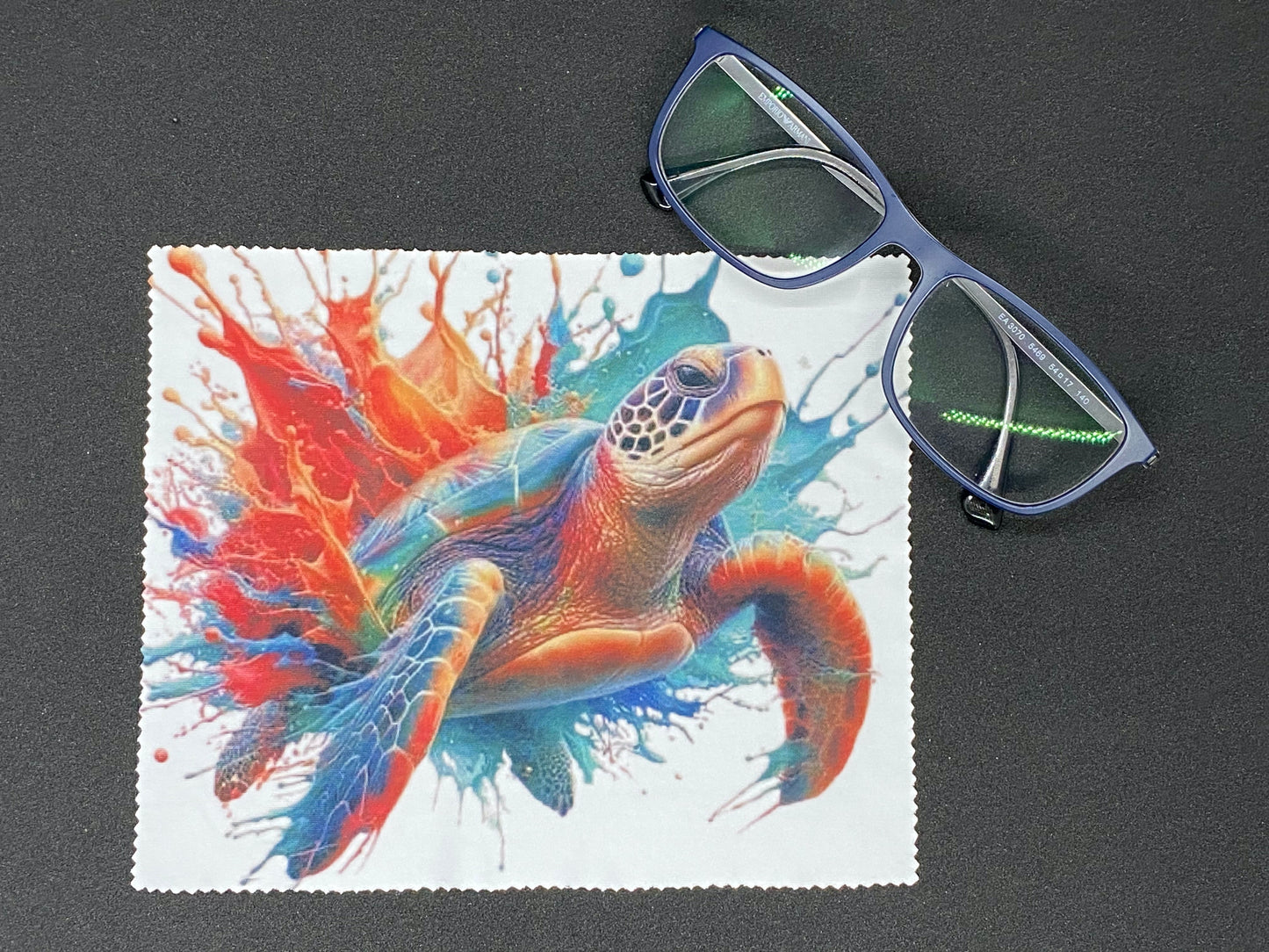 Lingette microfibre pour écran et lunette "Tortue d'eau"