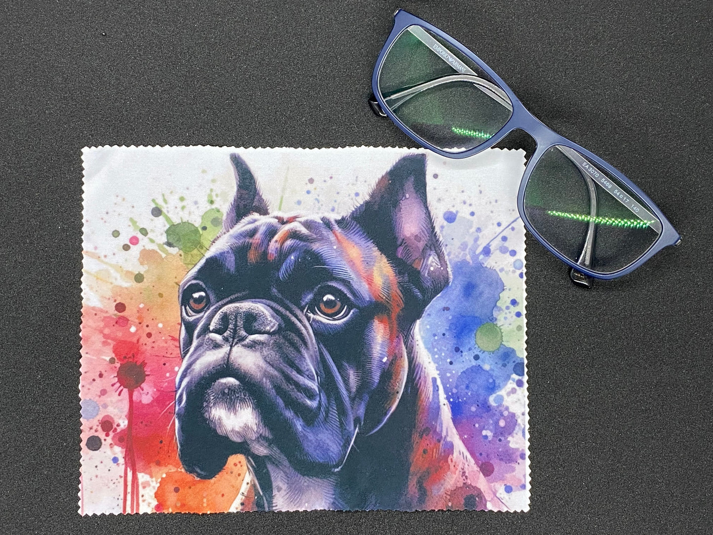 Lingette microfibre pour écran et lunette "Chien Boxer"