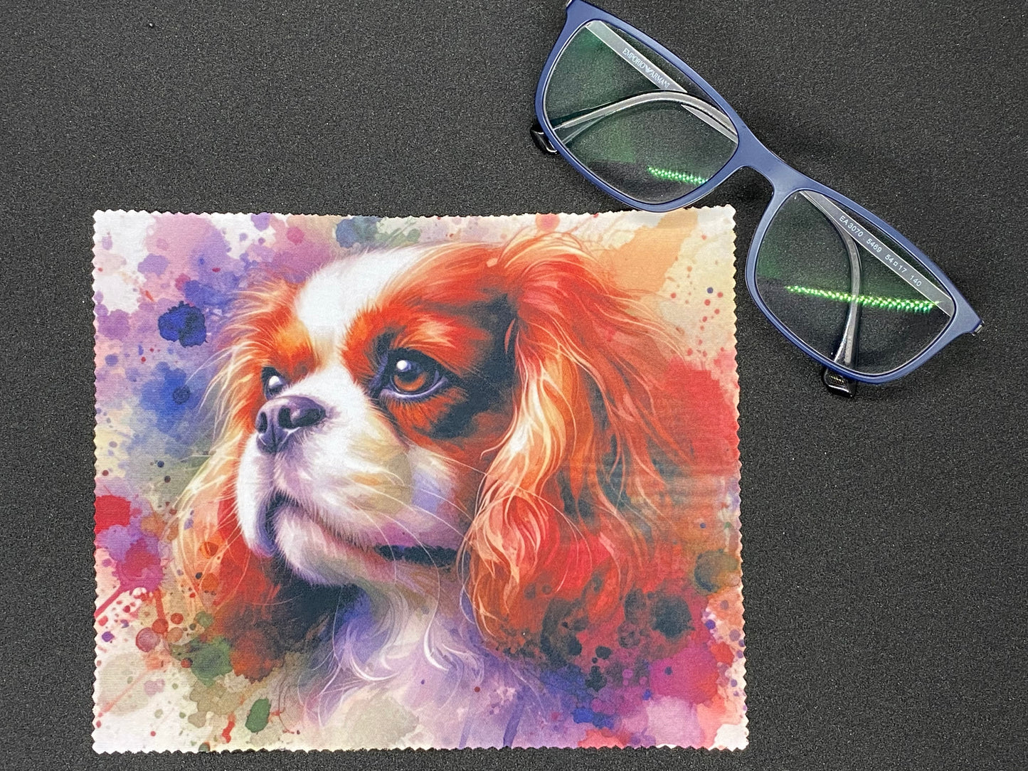 Lingette microfibre pour écran et lunette "Chien Cavalier King Charles"
