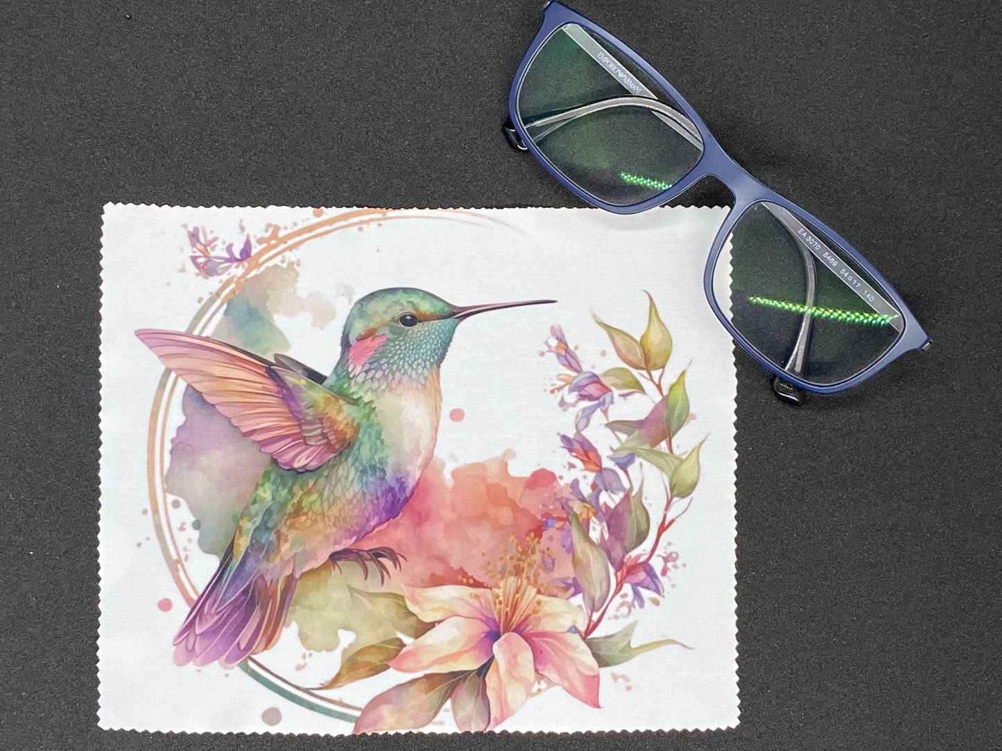 Lingette microfibre pour écran et lunette "Colibris"