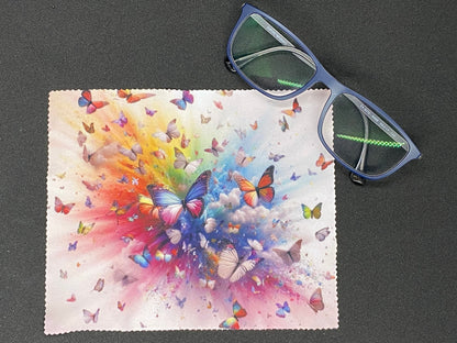 Lingette microfibre pour écran et lunette "Envolée de papillons"