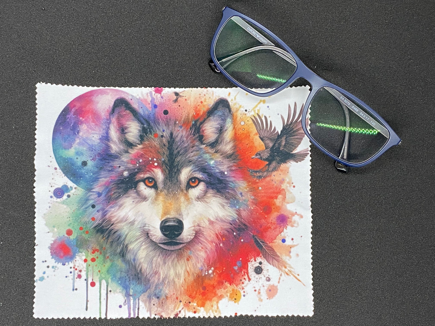 Lingette microfibre pour écran et lunette "Loup"