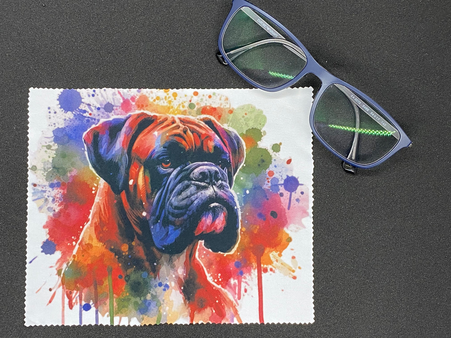 Lingette microfibre pour écran et lunette "Chien Boxer 2"