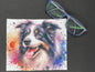 Lingette microfibre pour écran et lunette "Chien Border Collie"