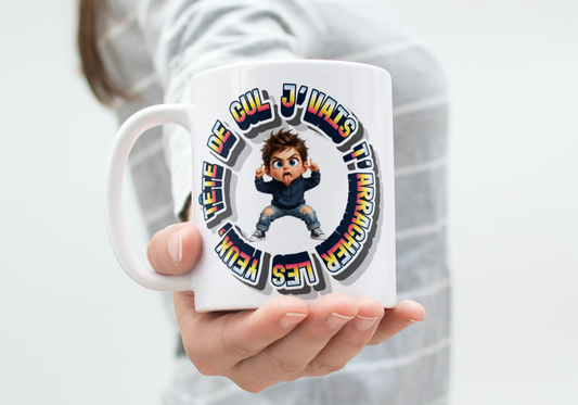 Mug Fun & Décalé – « J’vais T’arracher les Yeux » petit garçon (A&C My Créa)