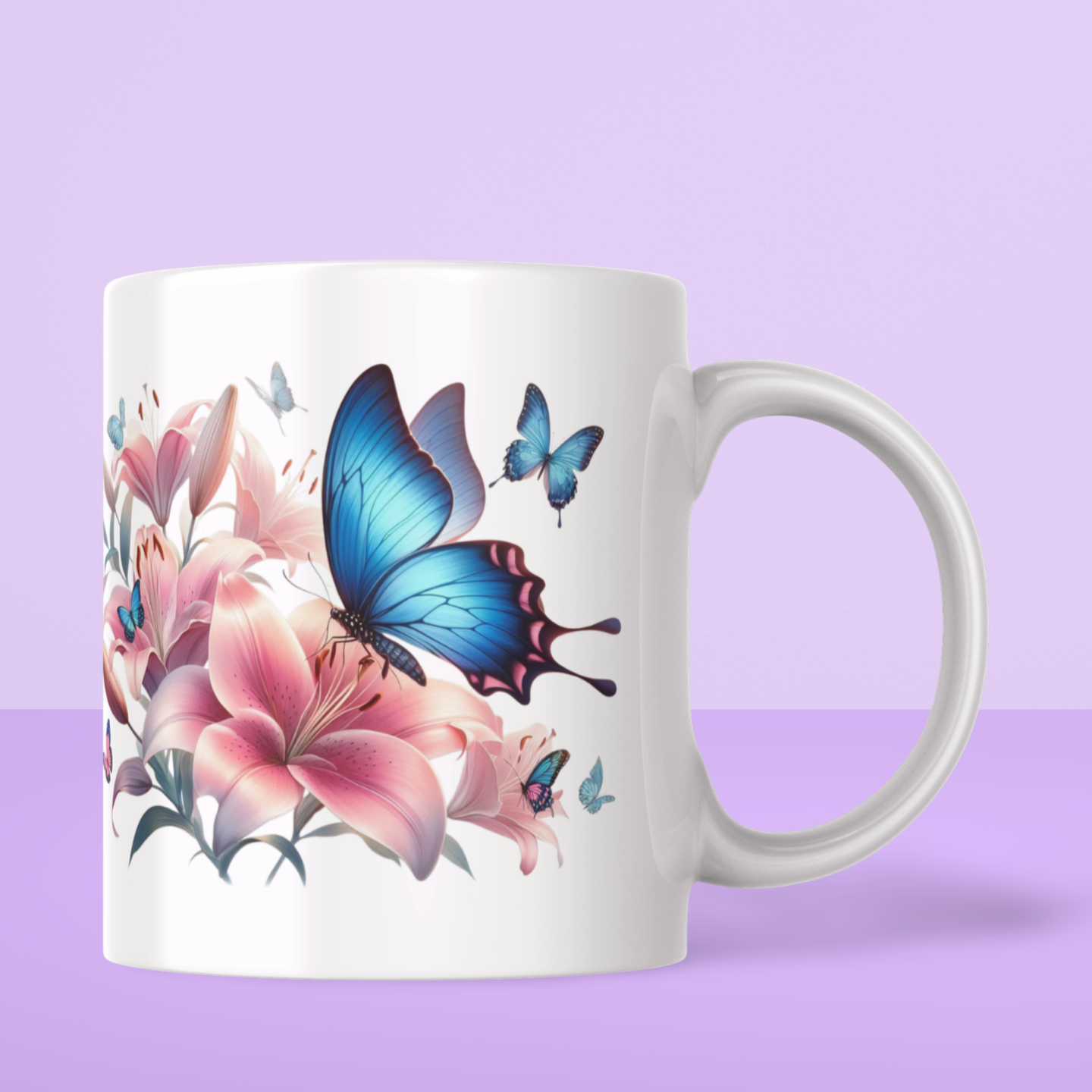 Mug Fleur Papillon – Cadeau Élégant (A&C My Créa)