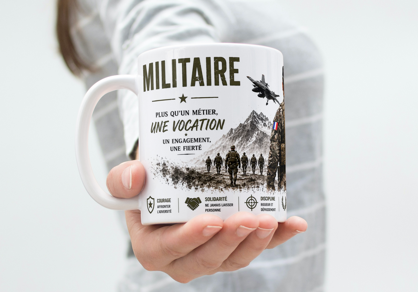 Mug « Militaire – Plus Qu’un Métier, Une Vocation » – Armée Française (A&C My Créa)