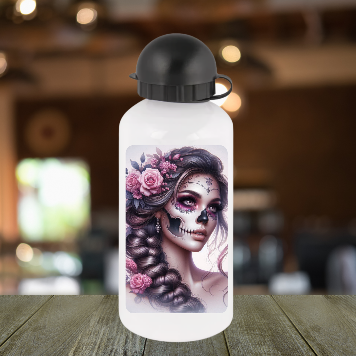 Gourde Sport en aluminium 600 ml - Catrina Élégance Rose