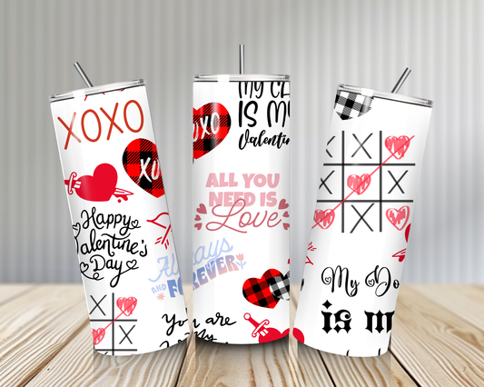 Gourde Tumbler isotherme - "My Valentine, My Love"