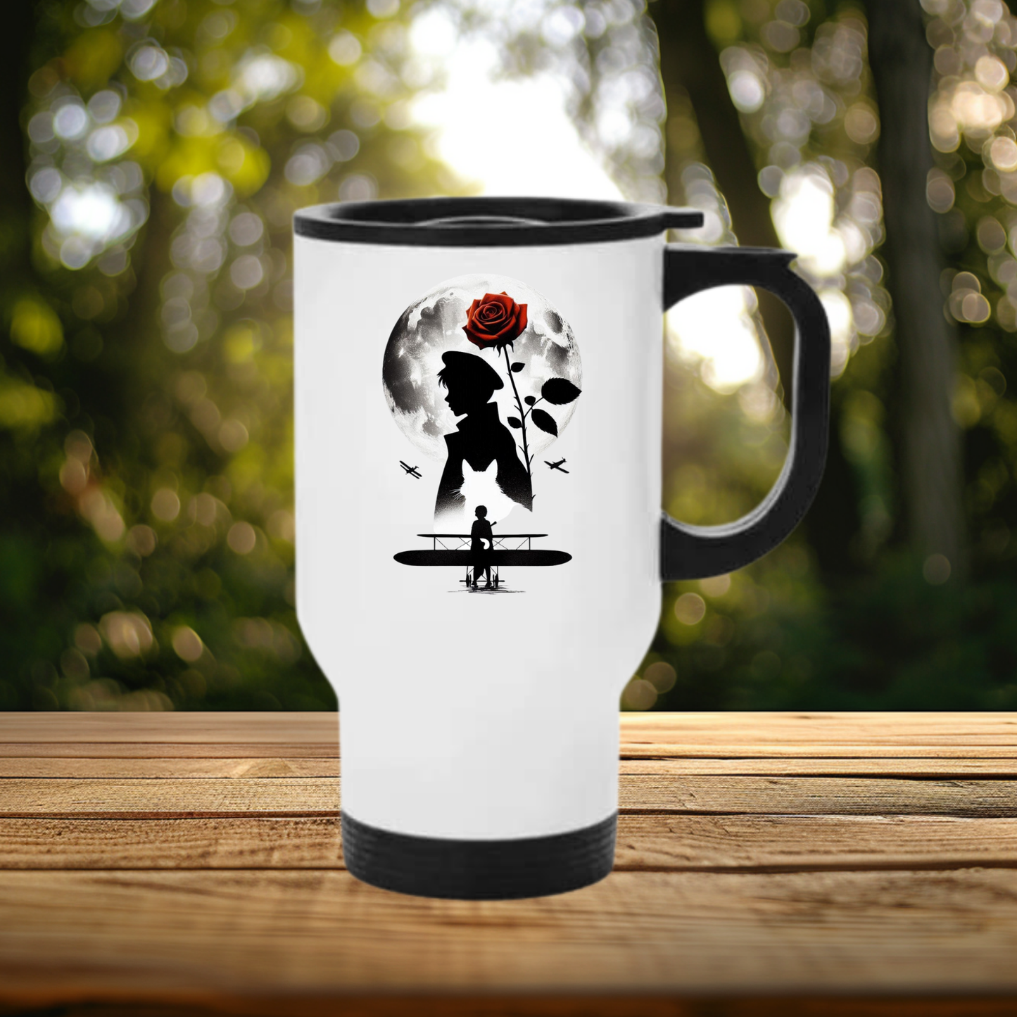 Mug thermos - isotherme Aluminium 450 ml "Saint Exupéry"