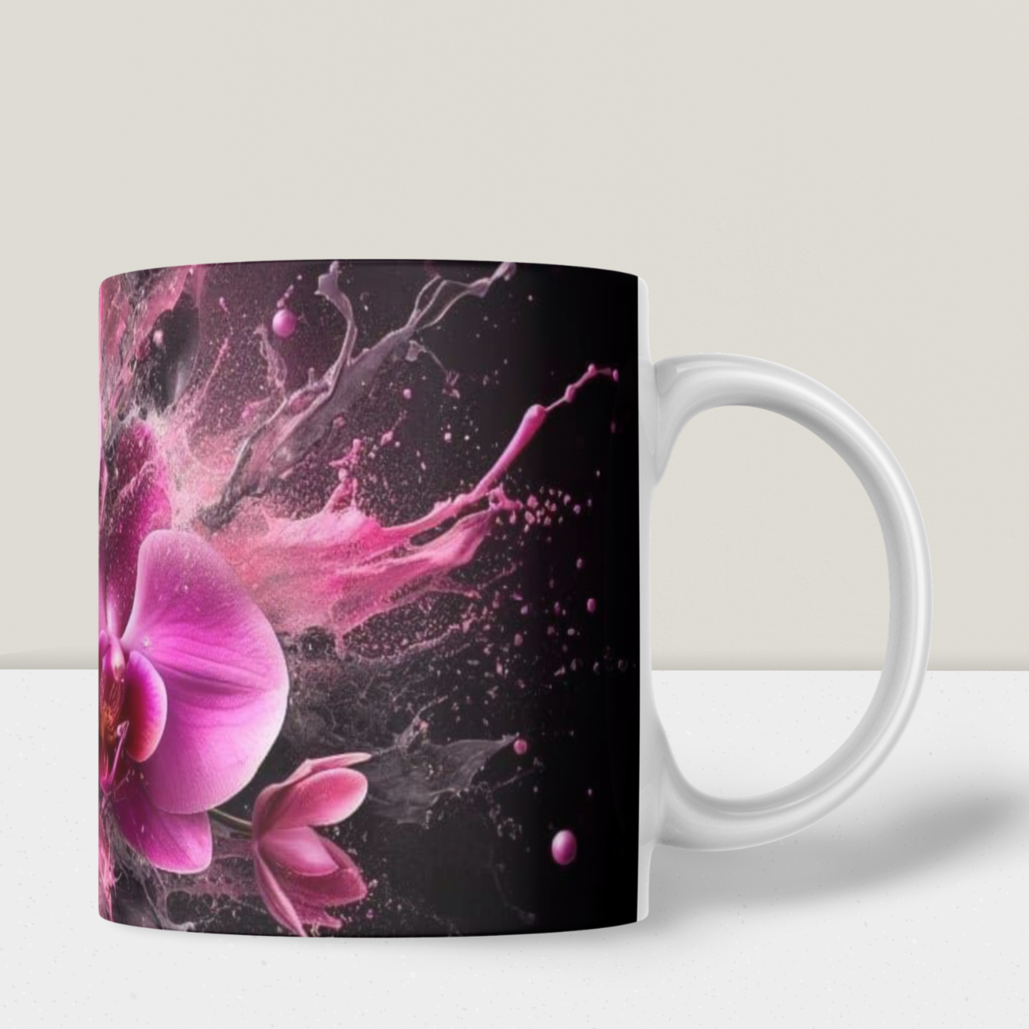 Mug Fleur Orchidée – Cadeau Élégant (A&C My Créa)
