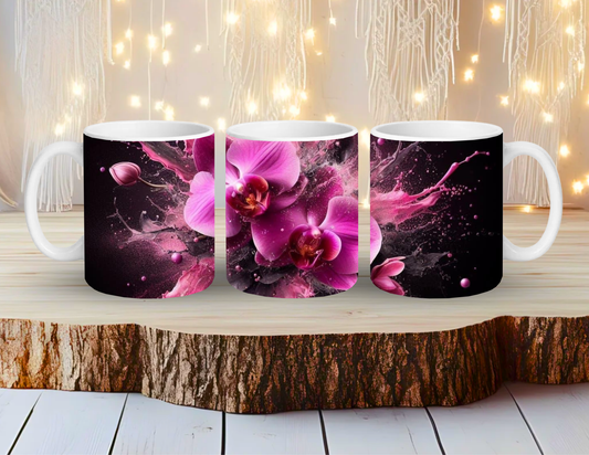 Mug Fleur Orchidée – Cadeau Élégant (A&C My Créa)