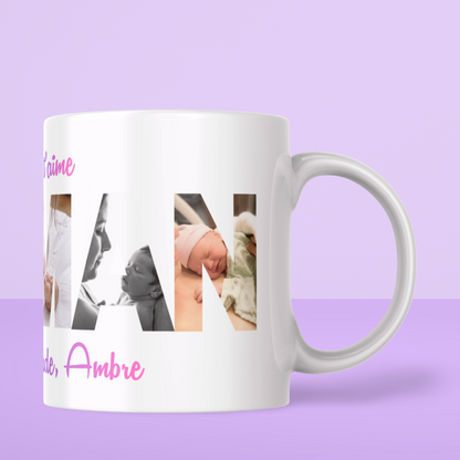 Mug Cadeau Maman – Personnalisé avec Photos (A&C My Créa)