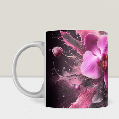 Mug Fleur Orchidée – Cadeau Élégant (A&C My Créa)