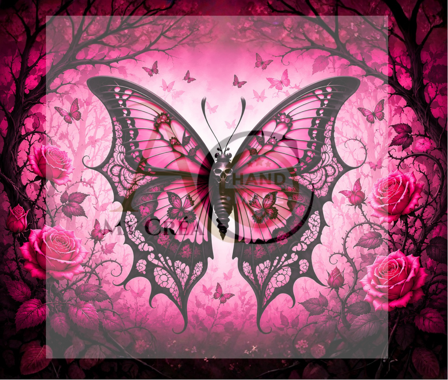 Tumbler Dark Romance Papillon & Roses (A&C My Créa)