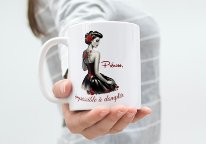 Mug Femme Personnalisé Prénom – Impossible à Dompter (A&C My Créa)