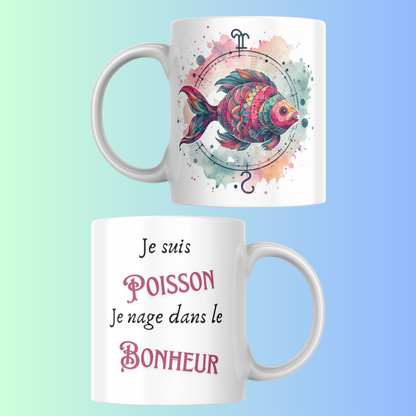 Mug Signe Astrologique – Cadeau Original Zodiaque 12 Signes Céramique 330 ml (A&C My Créa)