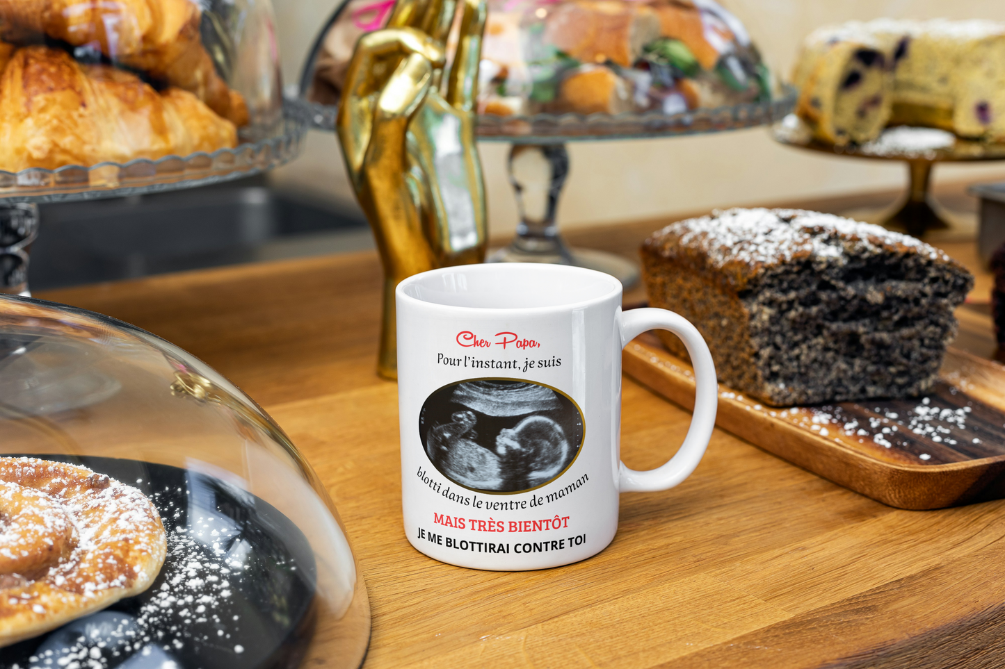 Mug Annonce Grossesse Personnalisable – Échographie Cadeau Surprise (A&C My Créa)