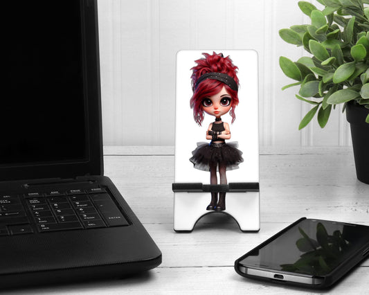 Support Téléphone - "Petite Rockeuse"