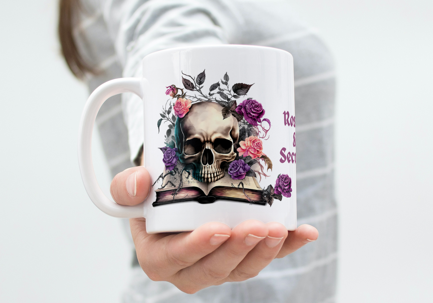 Mug Gothique Roses & Secrets Crâne Floral Original (A&C My Créa)