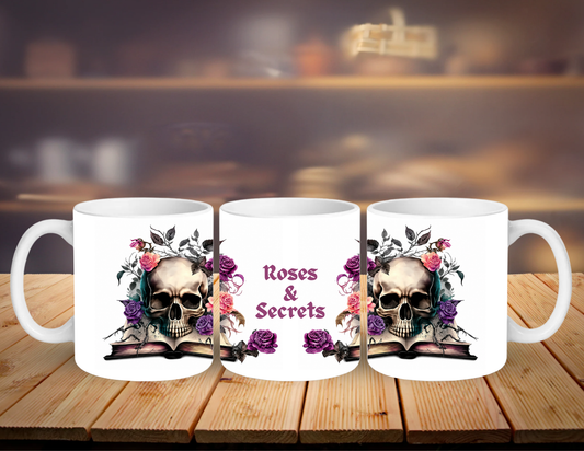 Mug Gothique Roses & Secrets Crâne Floral Original (A&C My Créa)