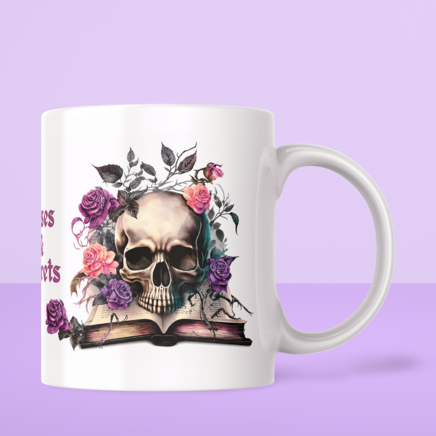 Mug Gothique Roses & Secrets Crâne Floral Original (A&C My Créa)