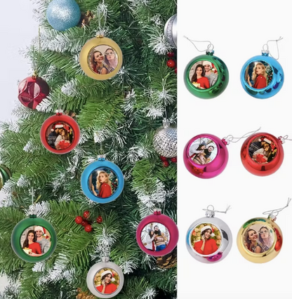 Boules de Noël personnalisables Ø 6 ou 8 cm - 6 coloris au choix