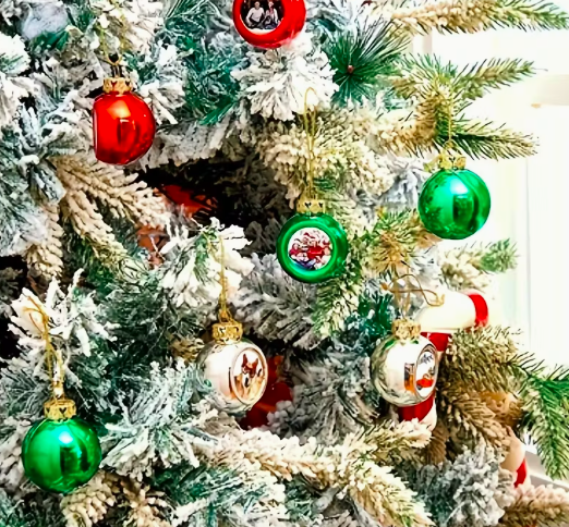 Boules de Noël personnalisables Ø 6 ou 8 cm - 6 coloris au choix