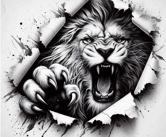 Tapis de souris Lion Rugissant 🦁 - Puissance & Instinct Sauvage