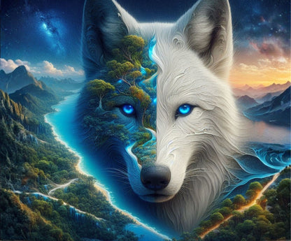 Tapis de souris – Loup Spirituel ✨ – Nature & Univers Onirique
