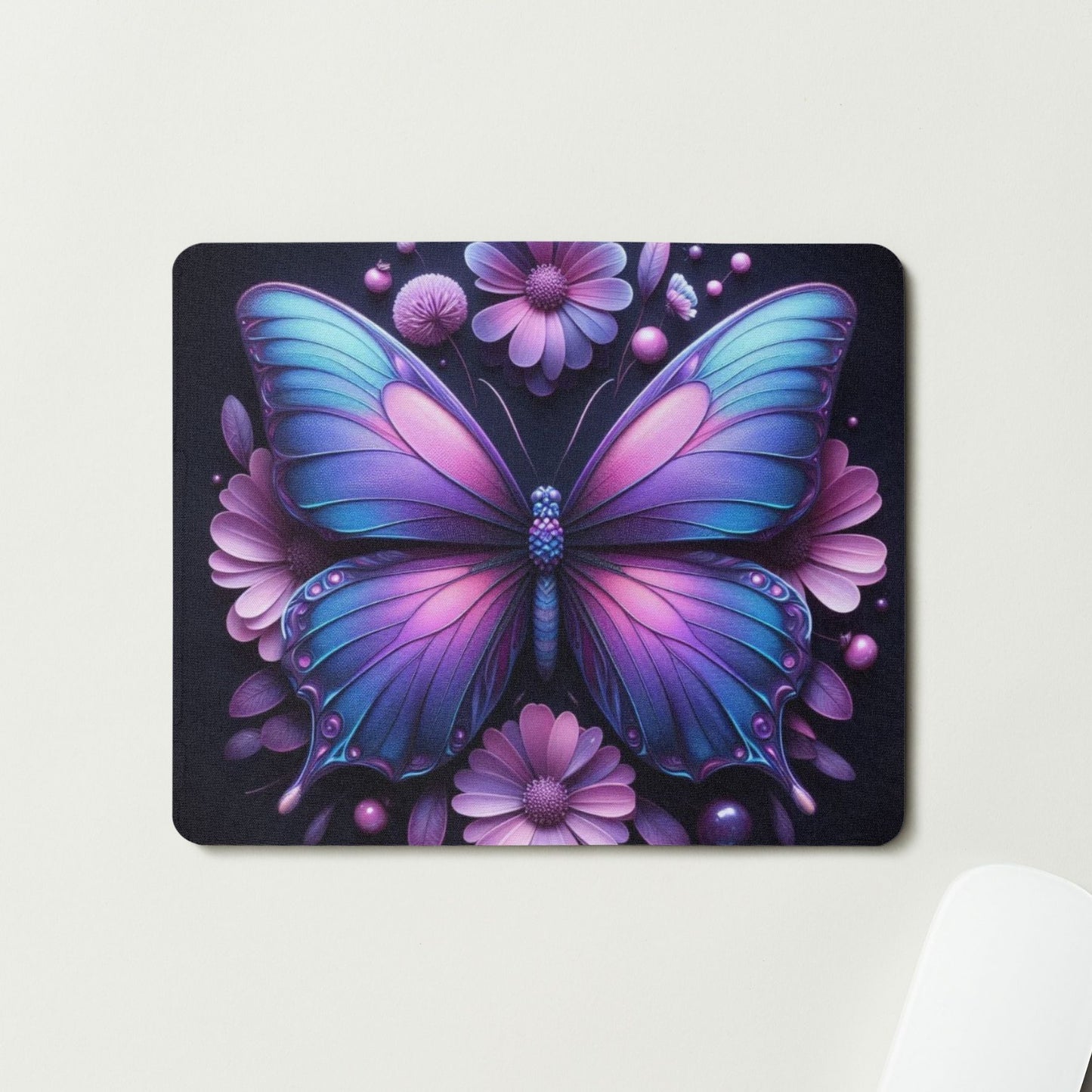Tapis de souris Papillon Bleu et Violet